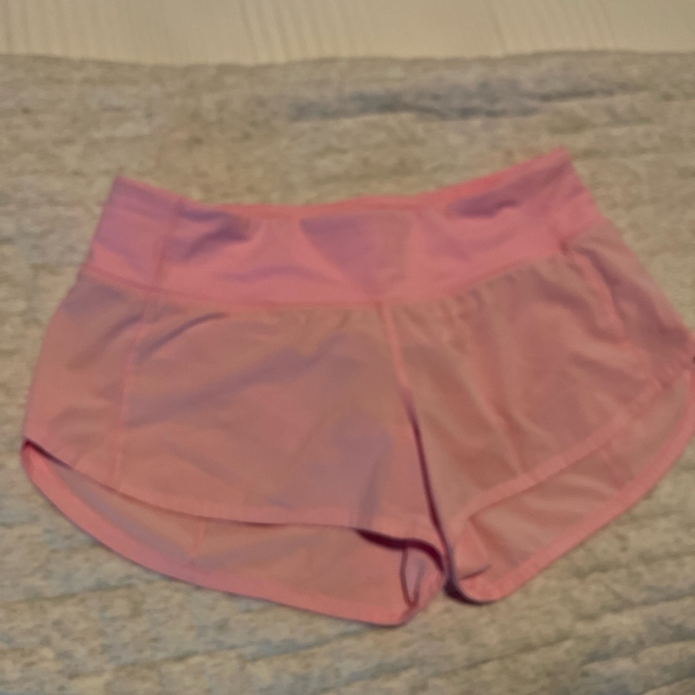 Pink Lululemon Speed Up Low-Rise Short 2.5”- Size 4